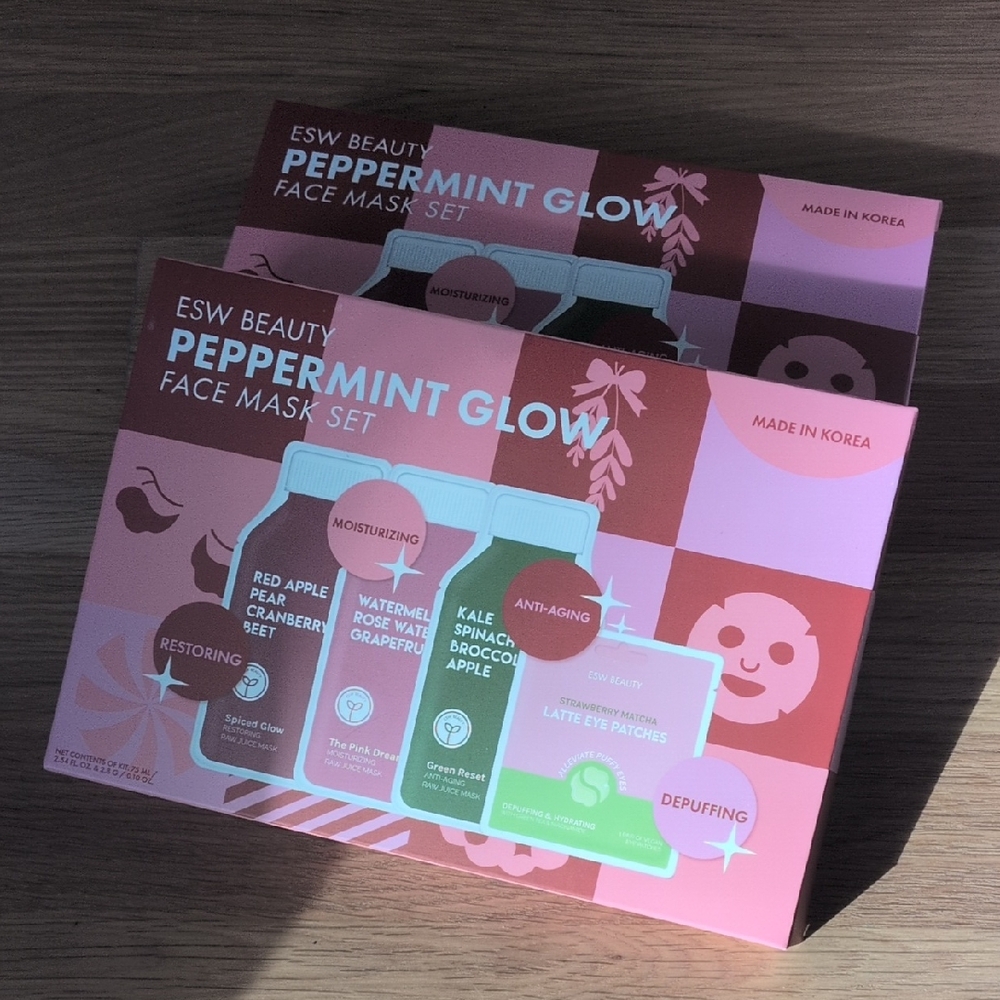 ESW Beauty Peppermint Glow Face Mask Set